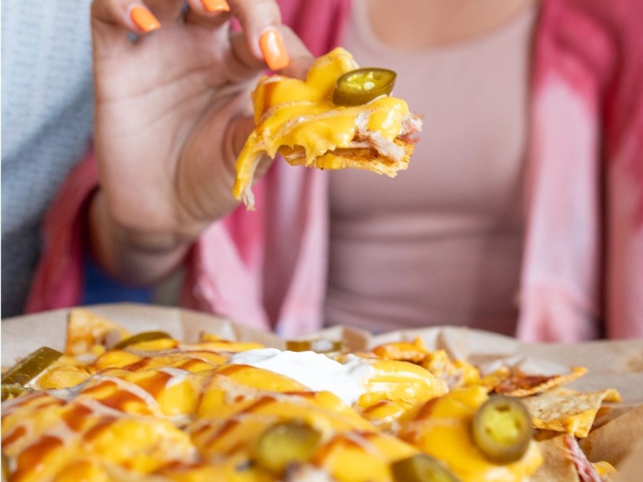 barbecue nachos at Hog Wild BBQ restaurant in Gulf Shores