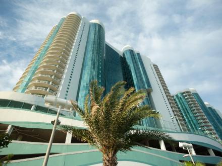 condos with a palm tree