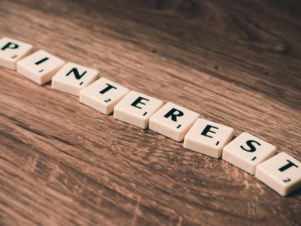 blocks of letters spelling out Pinterest