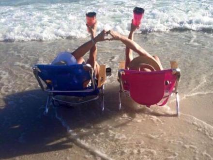 Beach chairs near the water in Orange Beach Al