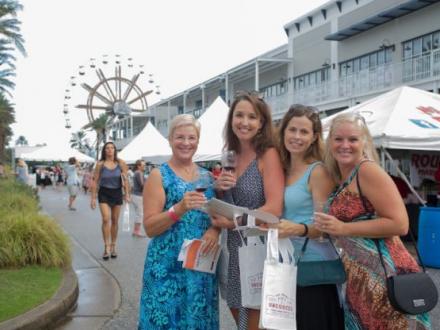Group of girls at Wharf Uncorked