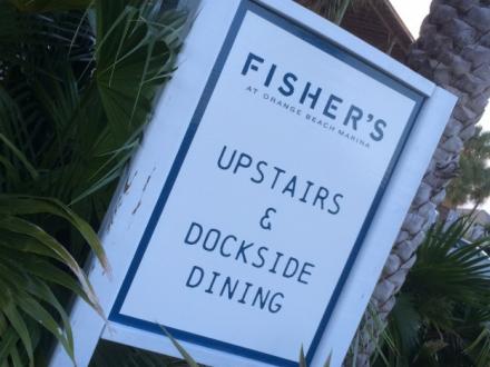 Fishers restaurant sign Orange Beach