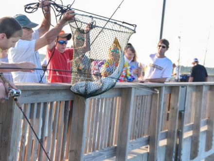 Catching fish from the Gulf State Park pier Gulf Shores Al