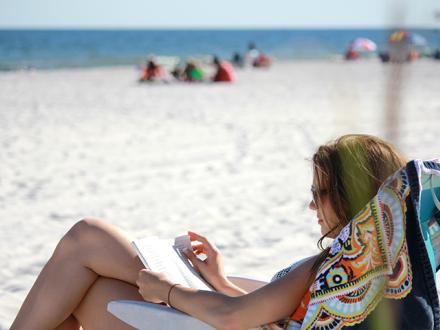 Reading on the Beach