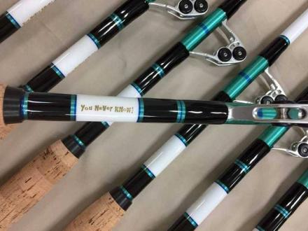 Custom fishing rod from J & M Tackle in Orange Beach