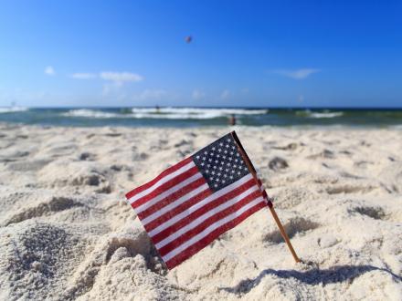 Flag on the Beach