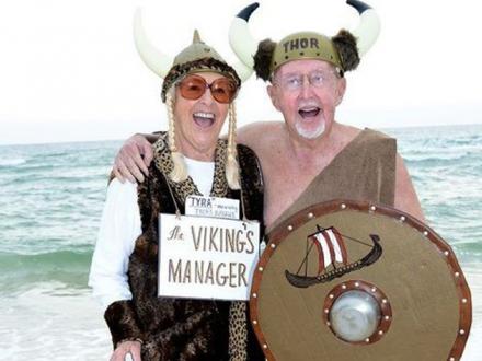 Polar Bear Dip Couple in Costume