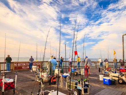 Try your luck at fishing