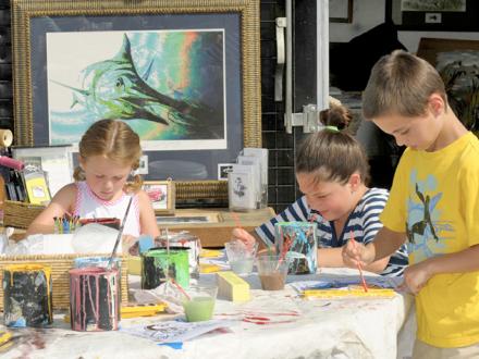 Kids create art at Wharf Boat and Yacht Show