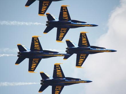 Blue Angeles flying in Gulf Shores AL