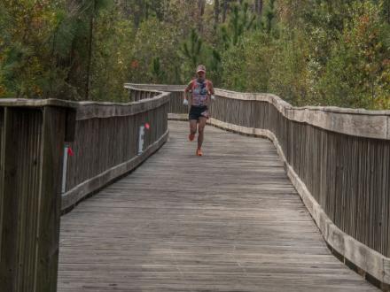Marathon runner in Gulf State Park Gulf Shores, AL