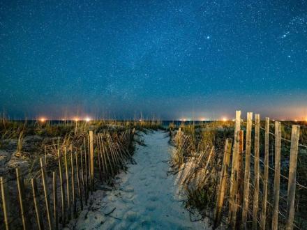 Relaxing night on beach in Orange Beach, AL