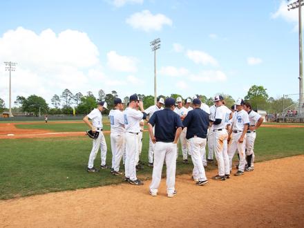 Baseball team playing ball in Orange Beach AL