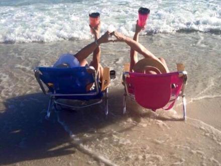 Beach chairs near the water in Orange Beach Al