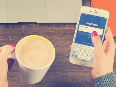 Facebook login page