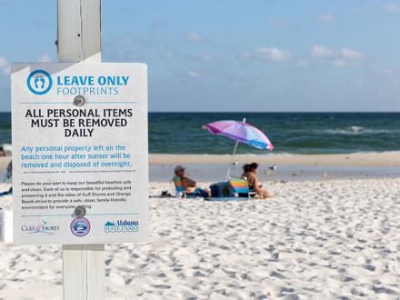 Leave Only Footprints Sign