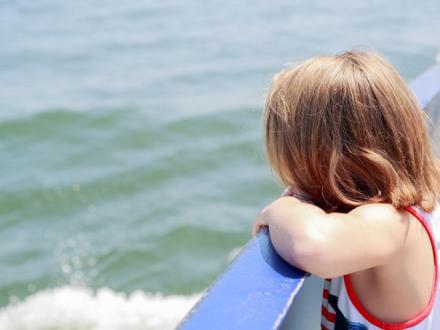 child on the Mobile Bay Ferry Gulf Shores AL