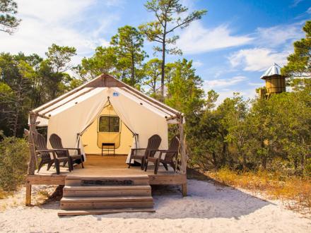 The Outpost Primitive Campsite along Backcountry Trail in Gulf Shores AL