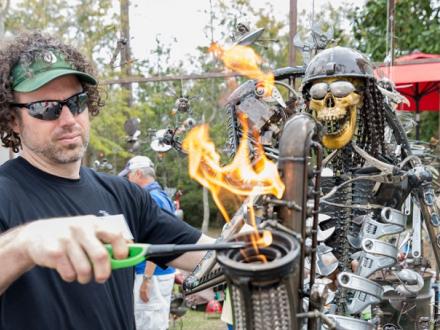 sculpture demo at Festival of Art Orange Beach AL