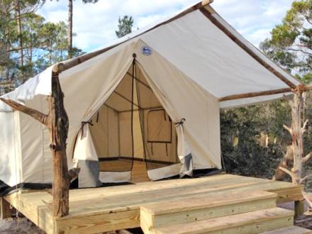 Rustic Camping at The Outpost in Gulf State Park in Gulf Shores