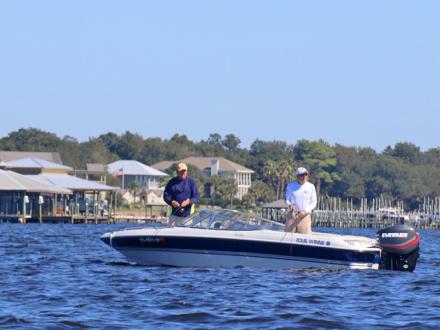 Fisherman at Intracoastal Waterway in Orange Beach AL