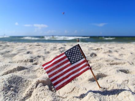 Flag on the Beach
