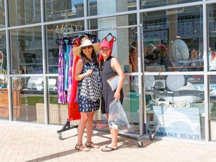 Women shopping at The wharf