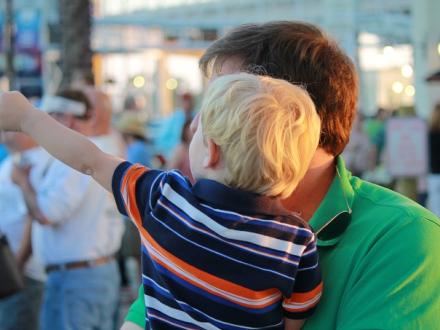 father and son watching the billfish catch The Wharf Orange Beach AL