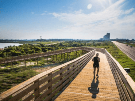 training on the beach, orange beach - 1 column + image