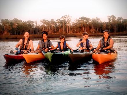 Family Kayaking in Gulf Shores