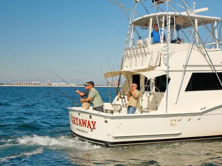 Men charter fishing off Alabama Gulf Coast