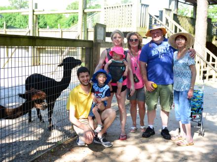 Family at the Alabama Gulf Coast Zoo in Gulf Shores AL