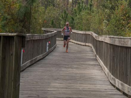 Marathon runner in Gulf State Park Gulf Shores, AL