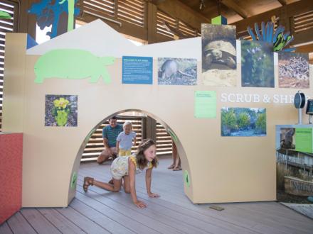 Children playing at the Interpretive Center at Gulf State Park