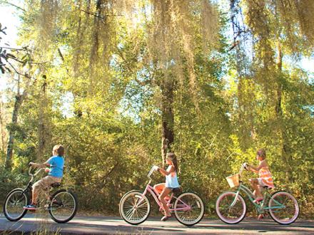 Kids biking in Orange Beach