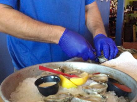 Oysters as Sassy Bass Amazin' Grill in Gulf Shores, AL