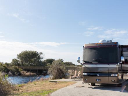 RV sites at the Gulf State Park campground