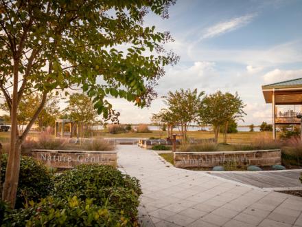 Outside amphitheater at the Gulf State Park Nature Center in Gulf Shores, AL