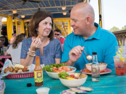 Couple dining at LuLu's in Gulf Shores, AL