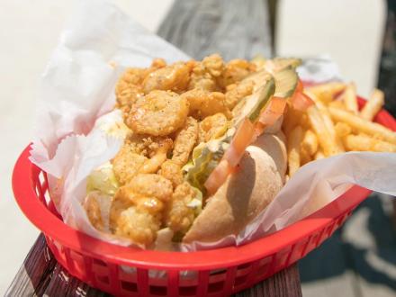 Seafood po'boy in Gulf Shores, AL