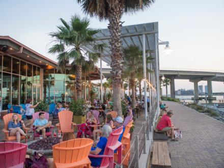 Outdoor seating at Cobalt Restaurant in Orange Beach, AL