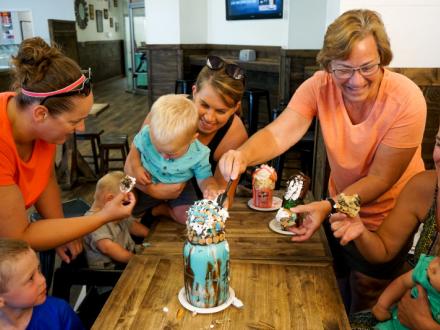 Family at The Yard Milkshake Bar in Gulf Shores, AL