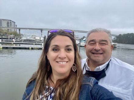 Father and daughter in Orange Beach