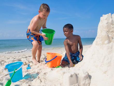 Kids play on Alabama's Beaches
