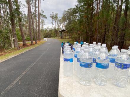 Water station at a race
