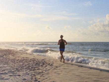 Running on the Beach Gulf shores