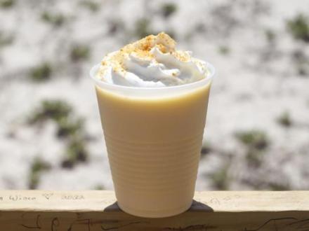 A creamy key lime cocktail at Flora-Bama Bar in Orange Beach