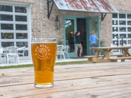 Pint of craft beer at Big Beach Brewing in Gulf Shores