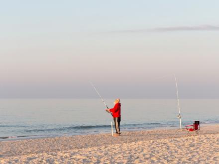 Surf Fishing in the Gulf in Orange Beach