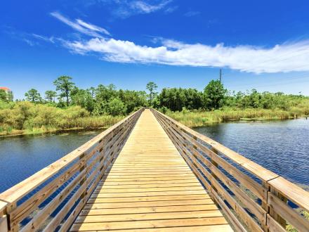 Boardwalk trail in Gulf State Park